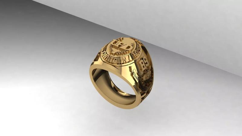 University of Houston Downtown graduation ring