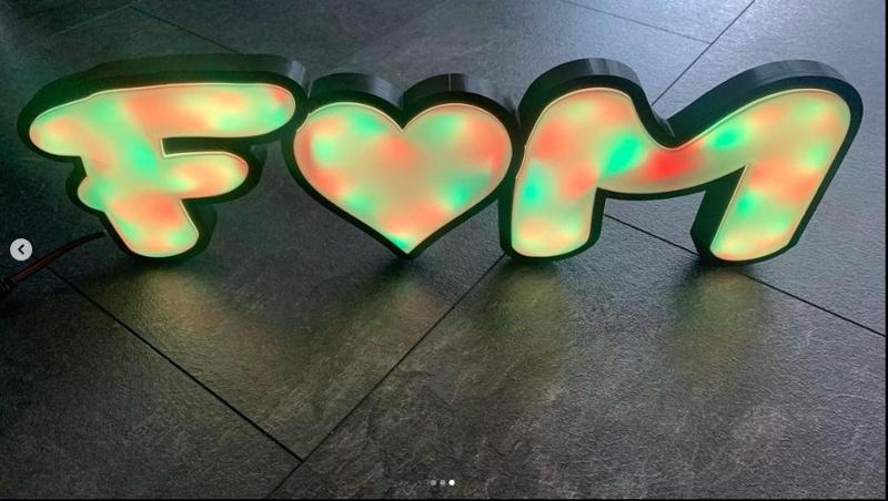 F❤️M / F Love M Nooble Wooble rgb led light letters