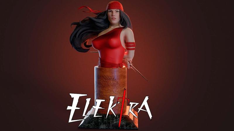 Elektra Bust 2 heads - Fan Art STL for 3D Printing