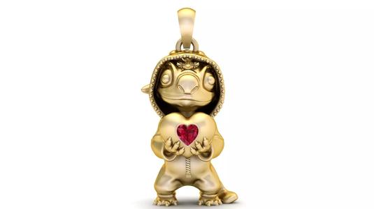 lilo  Stitch Love Pendant 3D Printable Model