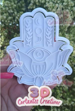 Fatima hand cutter lotus flower eye 001