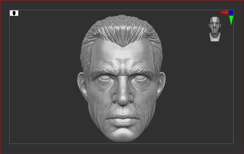 Sandman Spiderman 3 head sculpture for articulated action figures