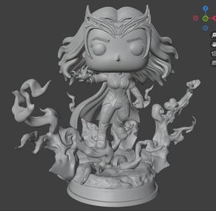 Scarlet Witch (Wanda Maximoff) – Funko Pop Style with Powers