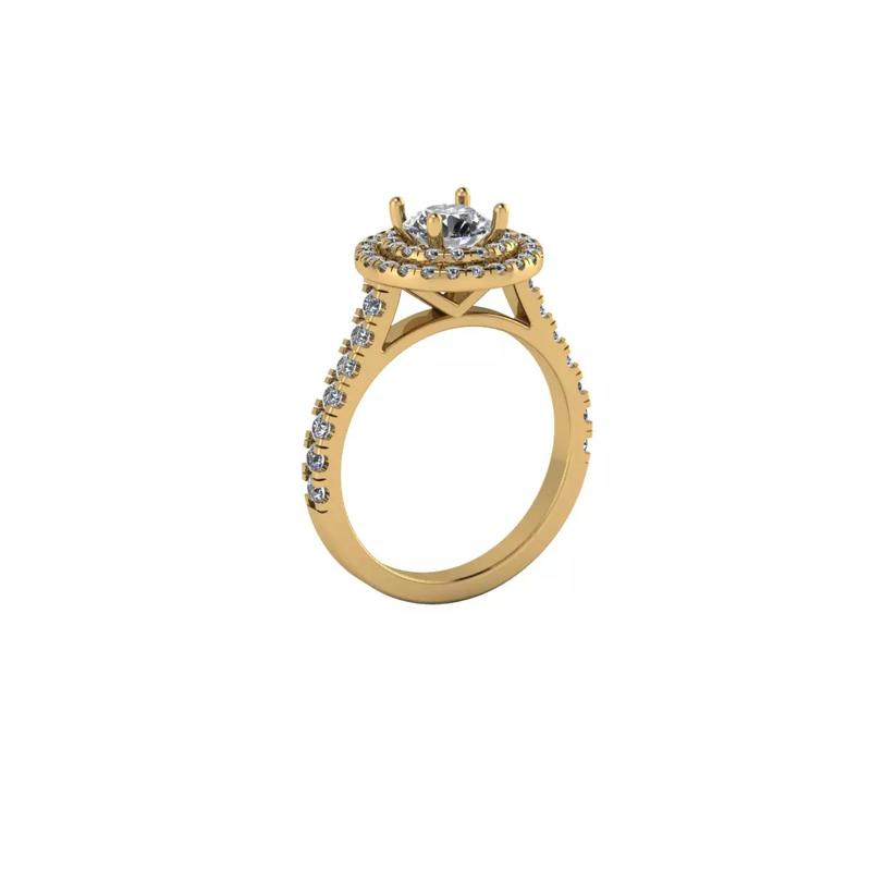 Doubl halo engagement ring