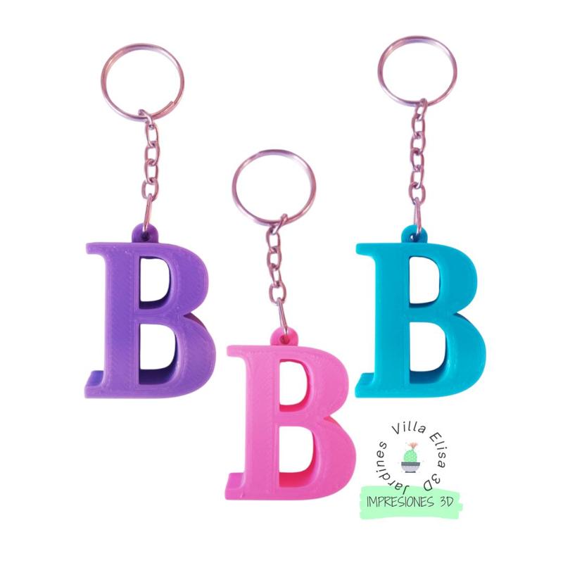 Letters B keychain signaling keychain