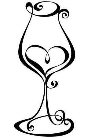 Wandtattoo Weinglas oder Sektglas oder was