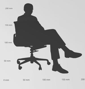 Wandtattoo sitzender Mann