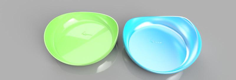 Platos decorativos agua azul y verde