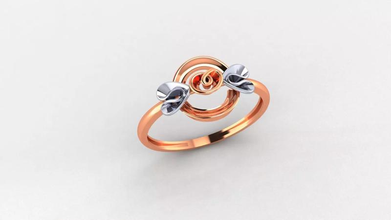 Blooming Flower Ultra light wt minimalist Plain Gold Ring