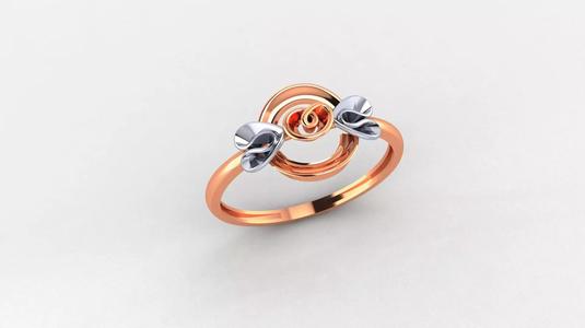 Blooming Flower Ultra light wt minimalist Plain Gold Ring