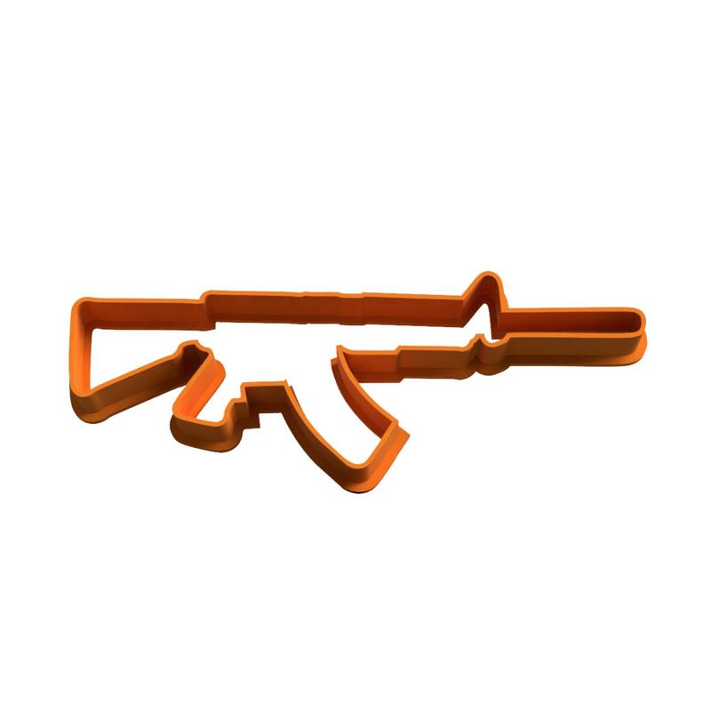 machine gun weapon m16 cookie cutter - cortante de m16 galletitas