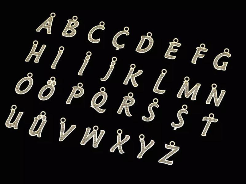 Alphabets Letter Pendants - 31 Letters