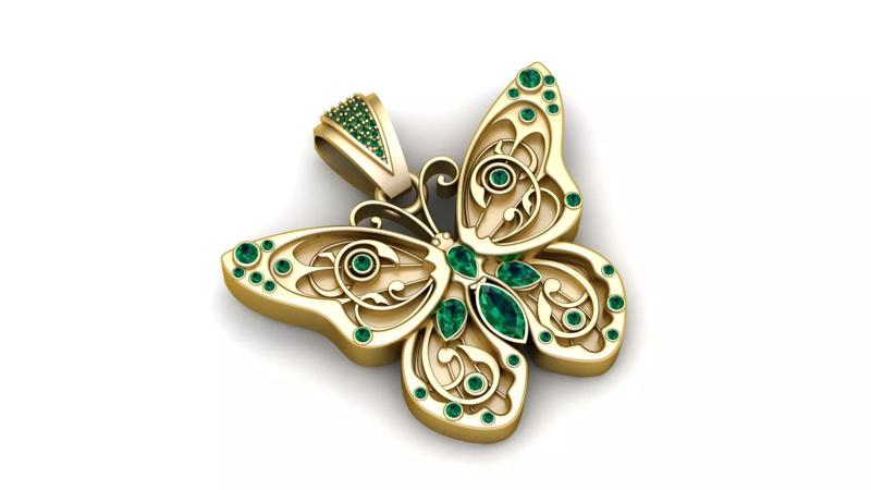 Butterfly Pendant 3D Printable Model
