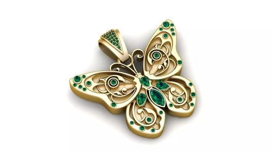 Butterfly Pendant 3D Printable Model