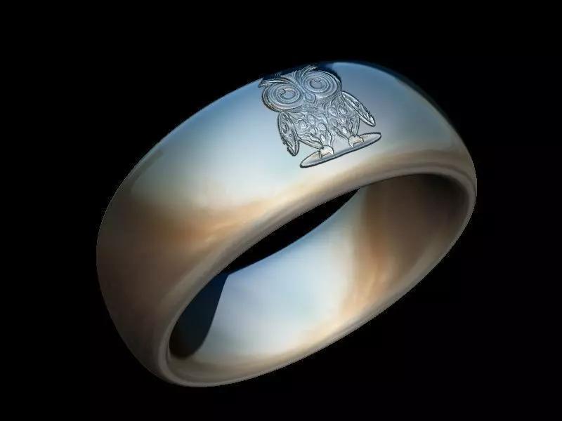 Owl Ring 3D Model for 3D Printer