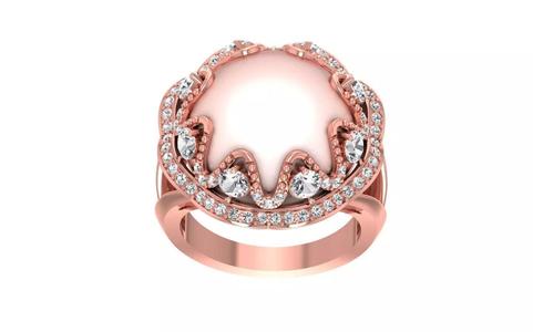Women Pearl Ring 3dm STL OBJ FBX Render Details