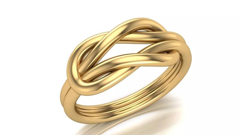 Women Knot Ring Jewelry 3D Print Model STL Different Sizes