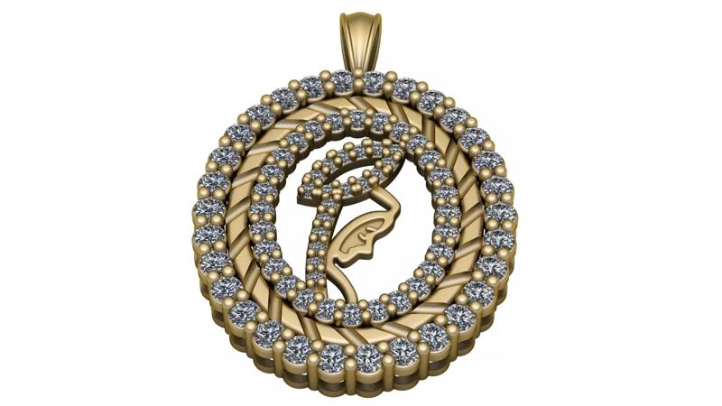 SMALL FLOWER COIN PENDANT 3D PRINTABLE MODEL