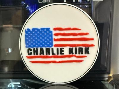 CHARLIE KIRK FLAG COASTER 
