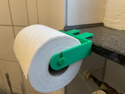 Toilet paper roll holder without screw/glue etc. 
