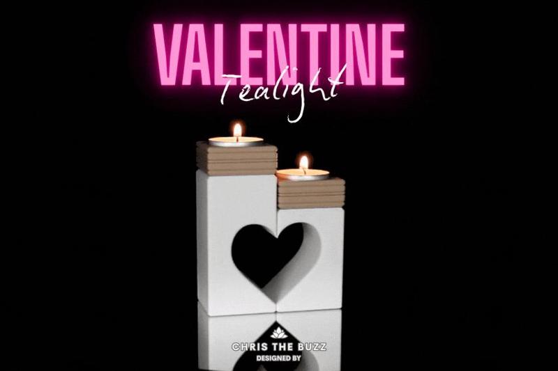 Valentine Tealight – Two Halves, One Heart