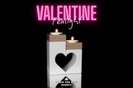 Valentine Tealight – Two Halves, One Heart