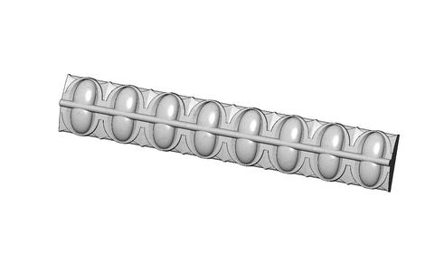 Classic mirrored egg and dart molding relief cornice and frieze 3D print model