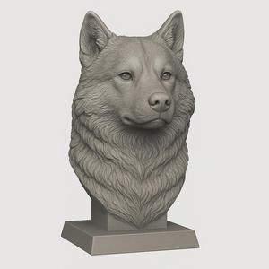 Siberian Husky Bust 3D Model STL – Highly Detailed for 3D Printing