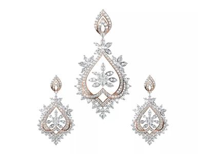 Women Earrings Pendant Set STL FBX JCD Details