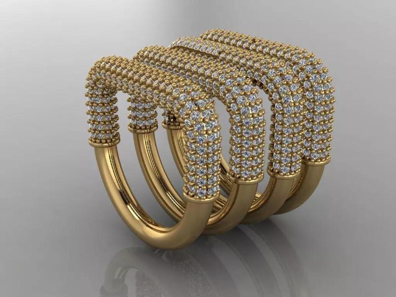 GC GOLD E063- Diamond Cartilage Earring