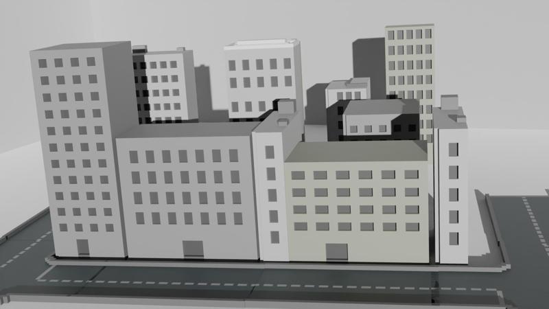 🏙️ Mini City Kit – Buildings and Streets for Urban Models