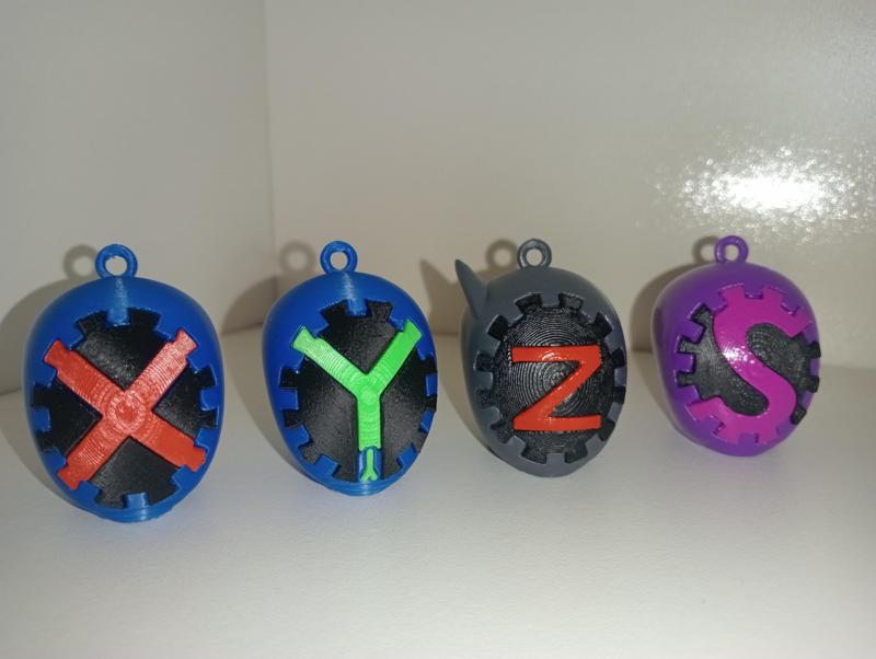 Beyblade X Keychains - Kamen X-Y-Z-S Edition