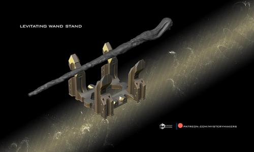 Levitating wand stand