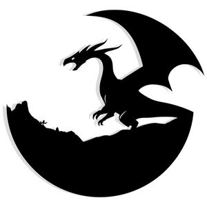 wyvern flying over a moon-shaped battlefield 5 - 2D/3D Wall Art STL+SVG For CNC Router, Plasma, Waterjet, Laser & 3D Printer