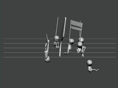 3D Model-CHARACTER0024 group of people playing music on string