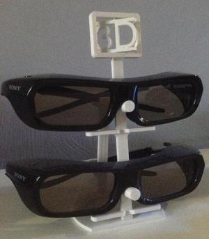 Stand for Sony TDG-PJ1 3D-glasses with rotating 3D-sign