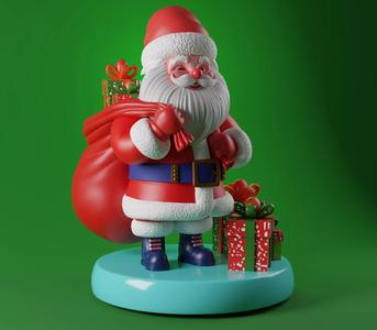 Santa Claus 3D Print Model STL