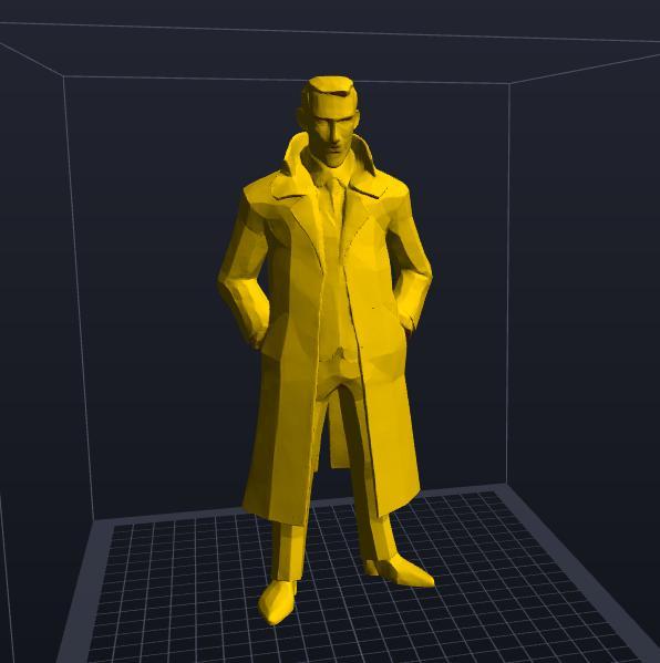 Detective Investigatore Lowpoly Police Man Polizia sculpture scultura -  figure