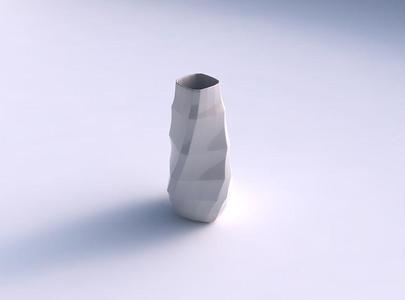 Bottom wide vase helix with curved creases