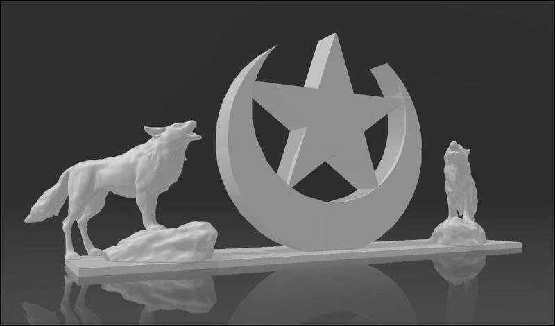 AYYILDIZ BOZKURT MASAÜSTÜ DEKORU