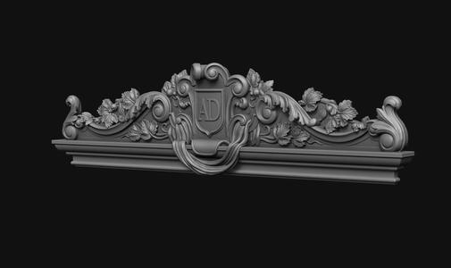 AD Pelmet Pediment 3d print model