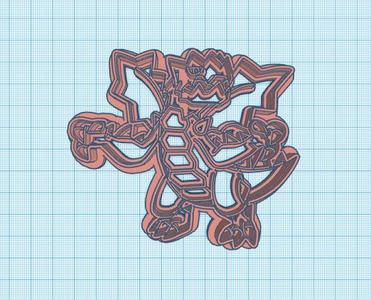 Pokemon: Druddigon Cookie Cutter