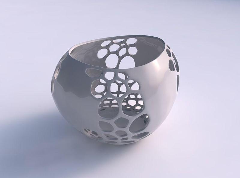 Bowl compressed 2 with organic lattice and solid centers