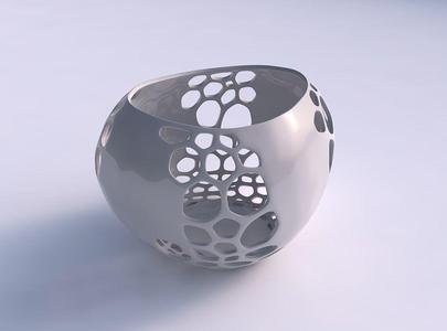 Bowl compressed 2 with organic lattice and solid centers