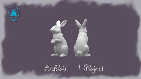 Rabbit Figurine – 1 Object | Dollhouse Miniatures & Diorama Animal