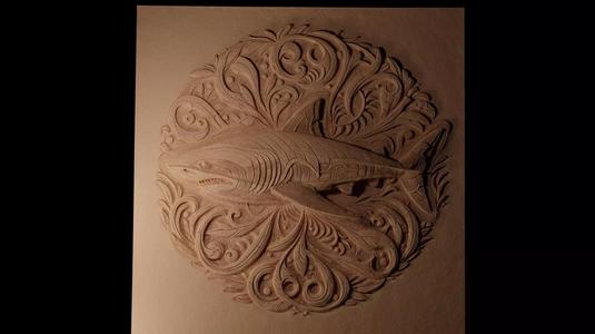 Frilled Shark CNC 3d Print High Relief Sand Casting