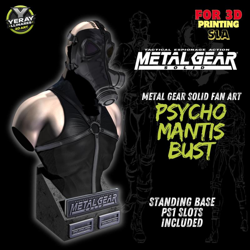 Psycho Mantis Bust - Metal Gear Solid 1 - Fan Art for 3D Printing SLA
