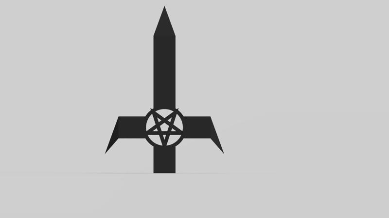 Satanist Christmas tree peak