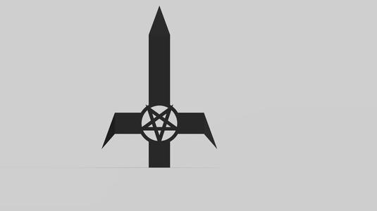 Satanist Christmas tree peak