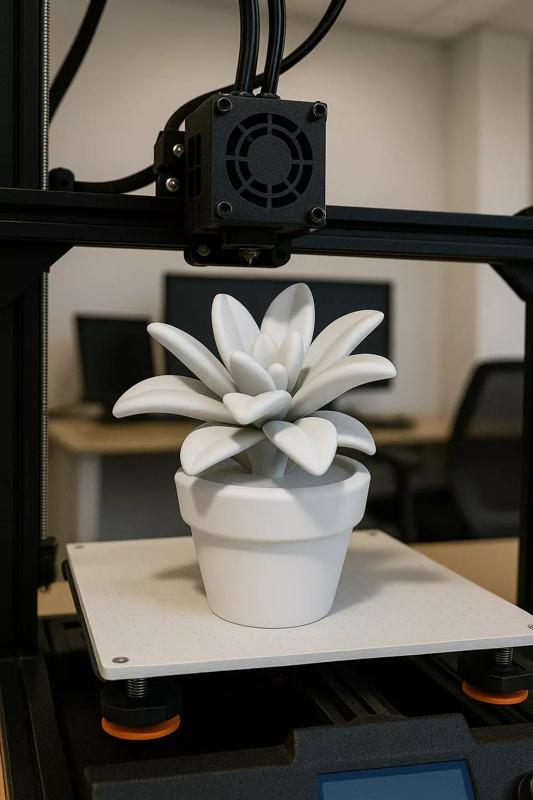 Succulent Plant in Pot 3D Printable Decorative Model
